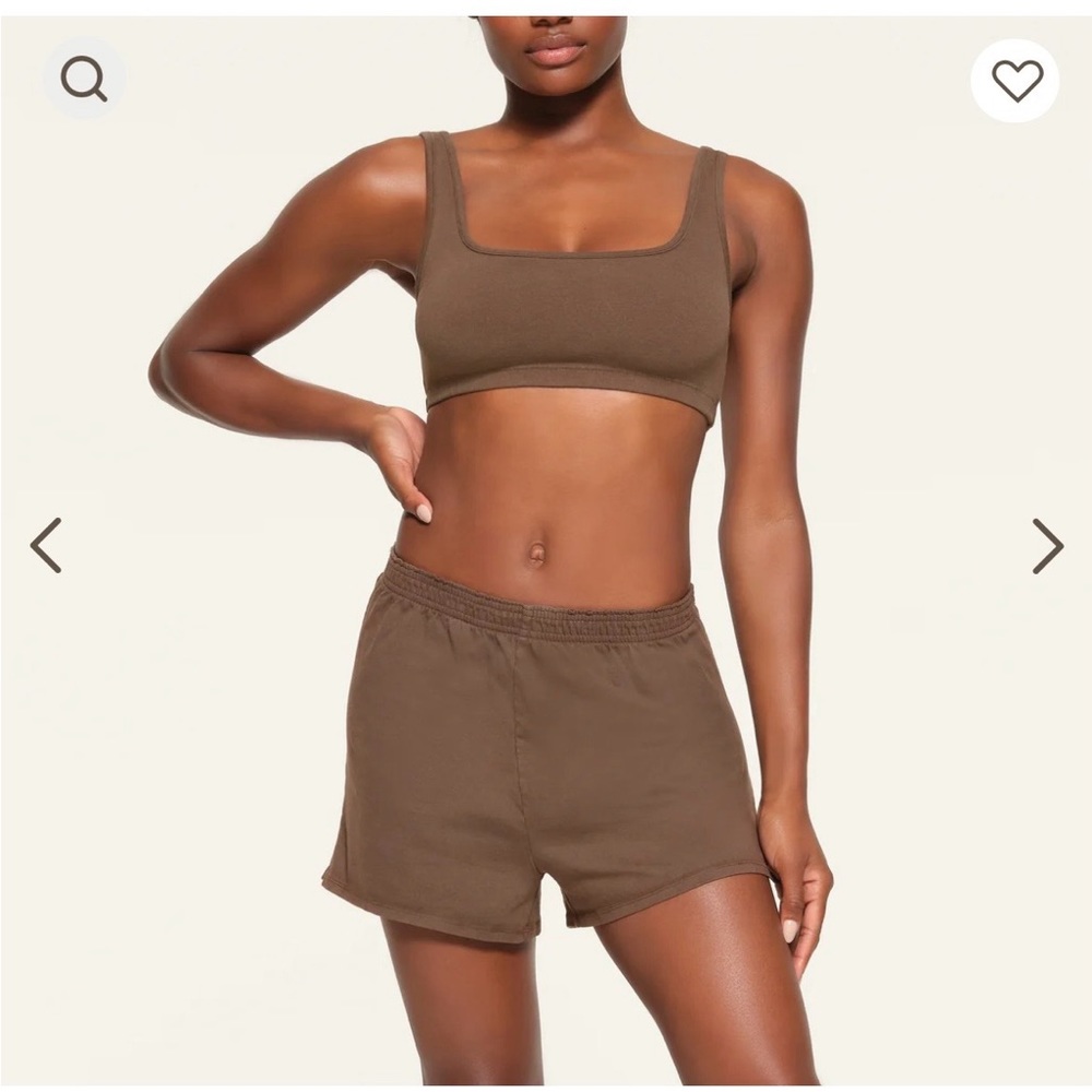 SKIMS Small NWT Cocoa (Brown) Jersey Shorts